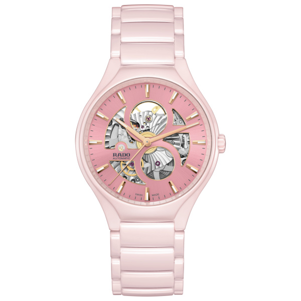 Montre Rado True Round Open Heart Limited Edition 40mm Automatique Cadran Rose Guilloché