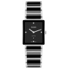 Montre Rado Integral Diamonds 28mm Quartz Cadran Noir Laqué