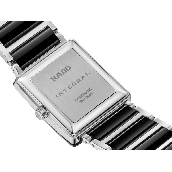 Montre Rado Integral Diamonds 28mm Quartz Cadran Noir Laqué