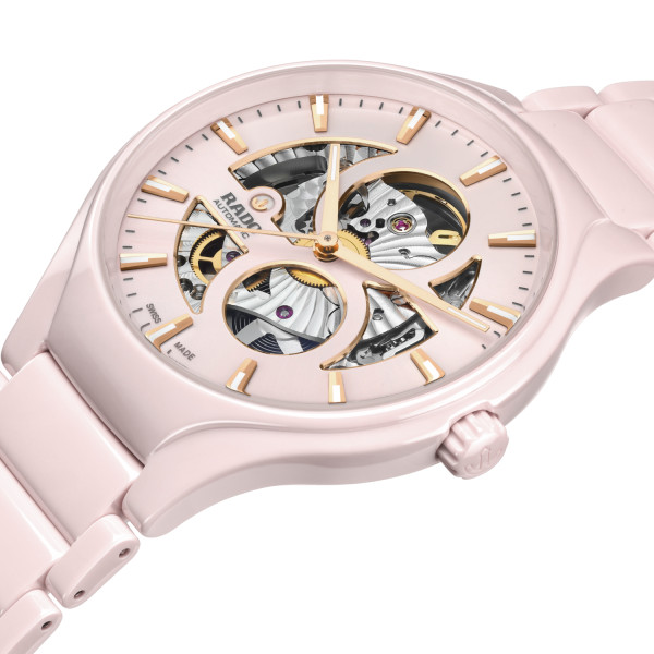 Montre Rado True Round Open Heart Limited Edition 40mm Automatique Cadran Rose Guilloché