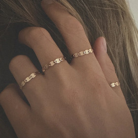 Bague Vanrycke Chaîne Skin Tattoo 3.0 Or Rose