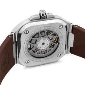 Montre Occasion BR 05 Copper Brown automatique cadran marron bracelet caoutchouc 40 mm