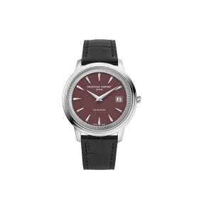 Montre Frédérique Constant Classics Moneta Solarmètre 39mm Solaire Cadran Bordeaux Grainé