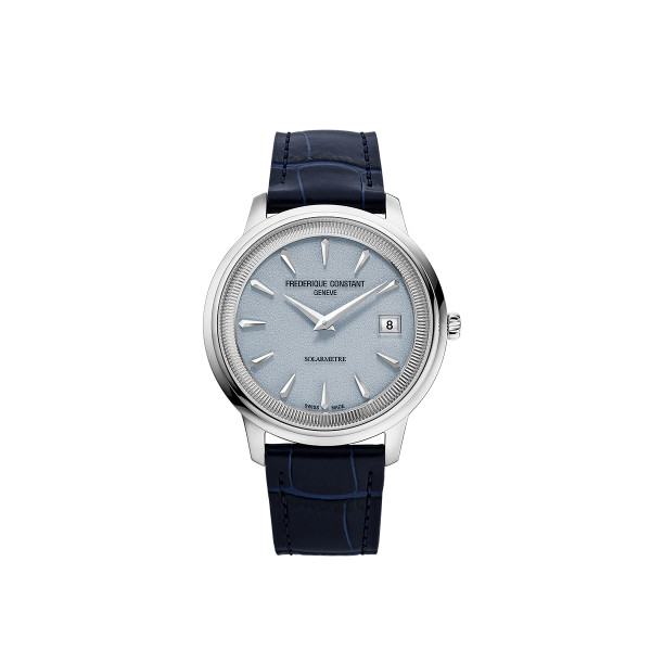 Montre Frédérique Constant Classics Moneta Solarmetre 39mm Solaire Cadran Bleu Grainé
