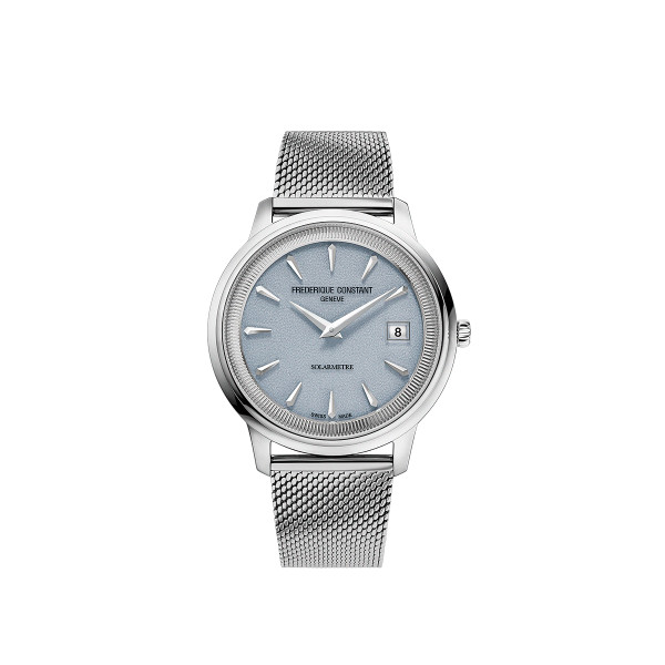 Montre Frédérique Constant Classics Moneta Solarmetre 39mm Solaire Cadran Bleu Grainé