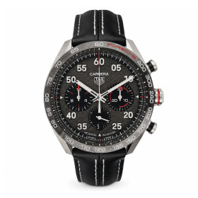 Montre Occasion Tag Heuer Carrera Chrono x Porsche bracelet Cuir Noir