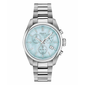 Montre Tissot PR 100 Chronographe 36mm Quartz Cadran Nacré Bleuté