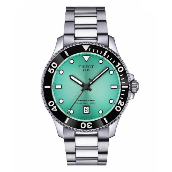 Montre Tissot Seastar 1000 40mm Quartz Cadran Vert Soleillé