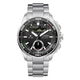 Montre Citizen Promaster Marine Wave Tracker 42mm Eco-Drive Cadran Noir Mat