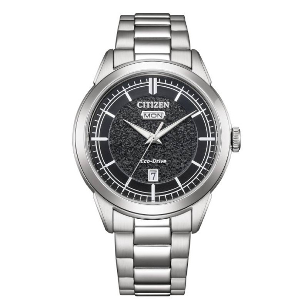 Montre Citizen Elegance Classic Eco-Drive 40,5mm Cadran Noir Texturé Date