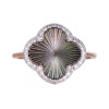 Bague Morganne Bello Lumière Nacre Grise Diamants Or Rose