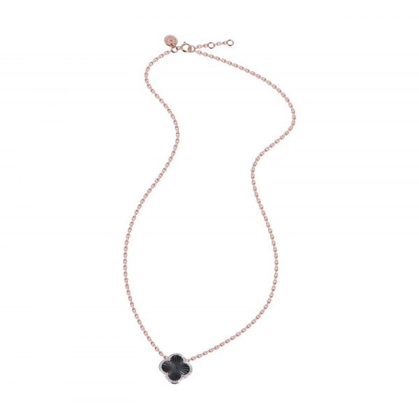 Collier Morganne Bello Lumière Nacre Grise Or Rose