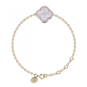 Bracelet Morganne Bello Lumière Nacre Blanche Or Jaune