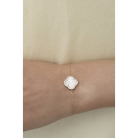 Bracelet Morganne Bello Lumière Nacre Blanche Or Jaune