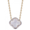 Collier Morganne Bello Lumière Nacre Blanche Or Jaune