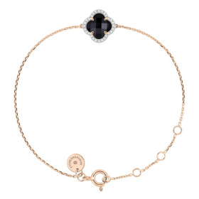 Bracelet Morganne Bello Victoria Mini Onyx Diamants Or Rose