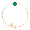 Bracelet Morganne Bello Victoria Mini Agate Verte Diamants Or Jaune