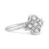 Bague Morganne Bello Trèfle Serti Diamants Blancs Or Blanc