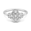 Bague Morganne Bello Trèfle Serti Diamants Blancs Or Blanc