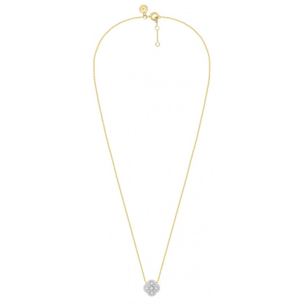 Collier Morganne Bello Trèfle Diamants Or Jaune Grand Modèle
