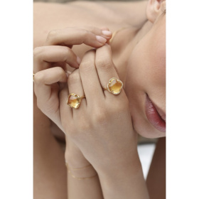 Bague Morganne Bello Songe Citrine Diamants Or Jaune