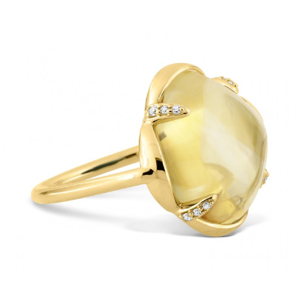 Bague Morganne Bello Songe Citrine Diamants Or Jaune