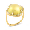 Bague Morganne Bello Songe Citrine Entourage Diamants Or Jaune