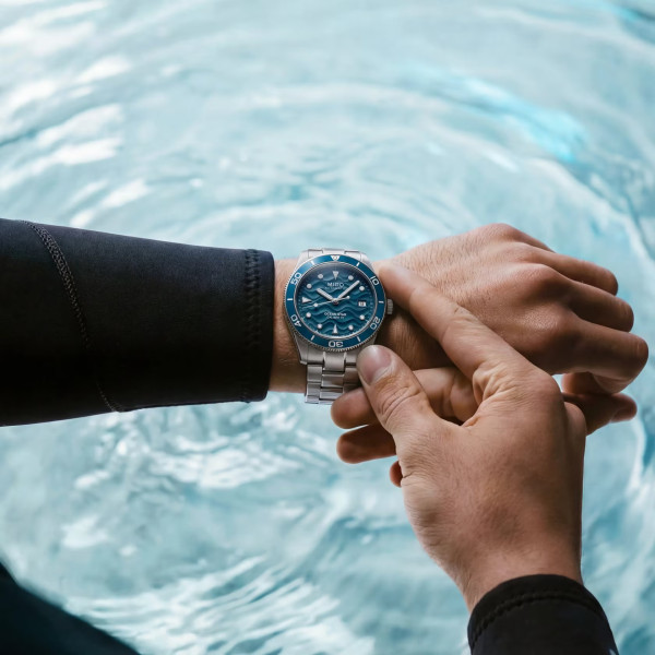 Coffret Montre Mido Ocean Star 39 M0269071104101 39 mm Automatique Cadran Bleu