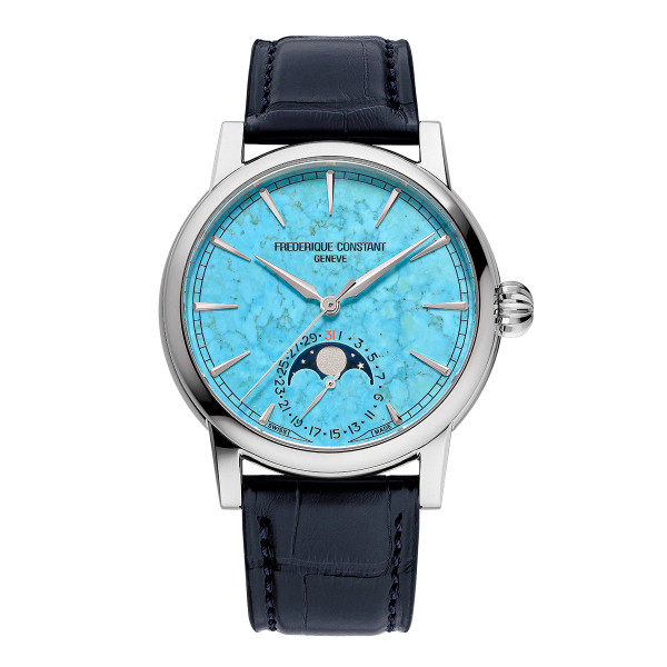 Montre Frederique Constant Manufacture Classic Moonphase Date FC-716TU3H6 40 mm Automatique Cadran Turquoise
