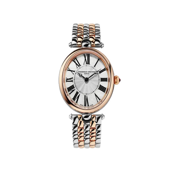 Montre Frederique Constant Classics Art Déco Oval 30mm Quartz Cadran Argent Guilloché