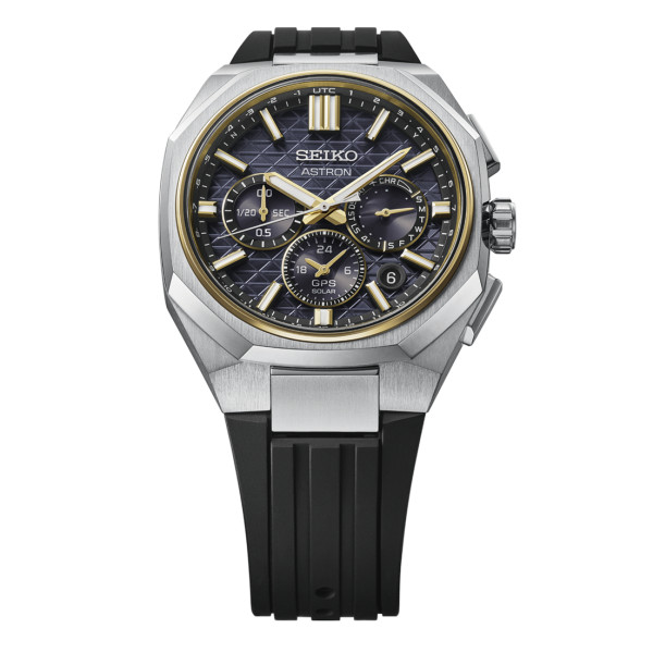 Montre Seiko Astron 50mm Solaire Chronographe Titane Bracelet Silicone