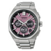 Montre Seiko Astron 50mm Solaire Cadran Rose Cristal Chronographe