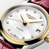 Montre Longines Master Collection 34mm Automatique Cadran Nacre Bracelet Alligator Bordeaux