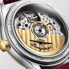 Montre Longines Master Collection 34mm Automatique Cadran Nacre Bracelet Alligator Bordeaux