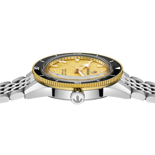Montre Rado Captain Cook 39mm Automatique Cadran Doré Effet Poudre De Diamant