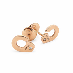copy of Puces d'Oreilles Menottes Occasion Dinh Van R 7.5 Or Rose Pavage Diamants