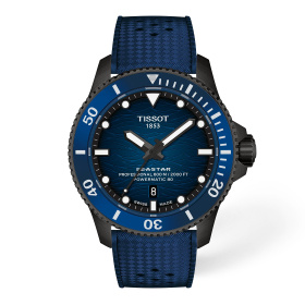 Montre Tissot Seastar 2000 Powermatic 80 44 mm PVD Noir Cadran Bleu