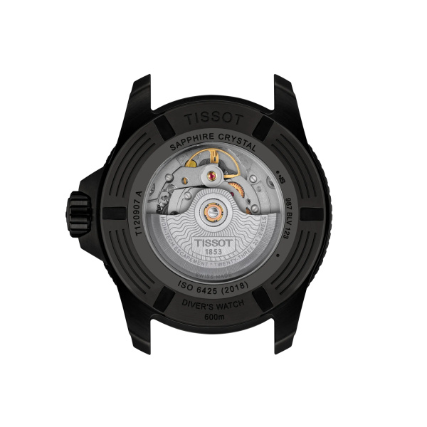 Montre Tissot Seastar 2000 Powermatic 80 44 mm PVD Noir Cadran Gris
