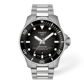 Montre Tissot Seastar 2000 Powermatic 80 44 mm Bracelet Acier Cadran Gris