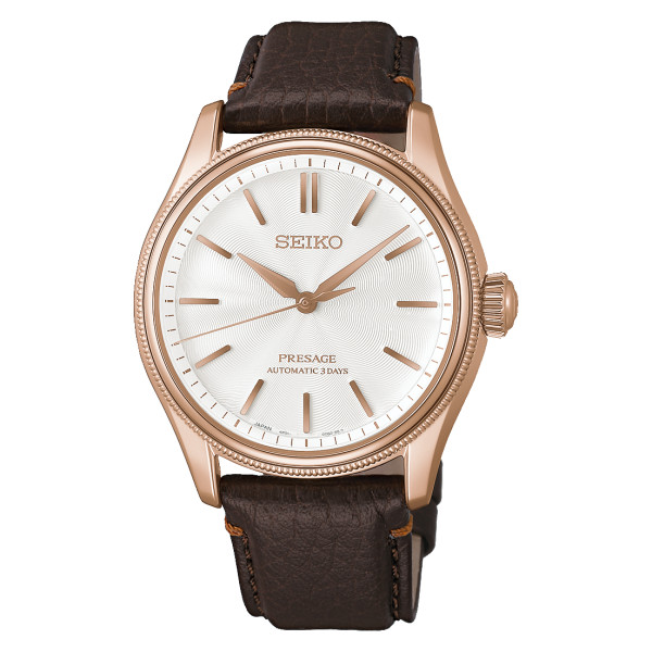 Montre Seiko Presage Classic Series HCC008J1 38 mm Automatique Cadran Blanc Nacré Édition Limitée