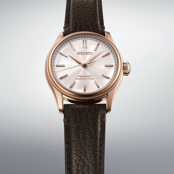 Montre Seiko Presage Classic Series HCC008J1 38 mm Automatique Cadran Blanc Nacré Édition Limitée