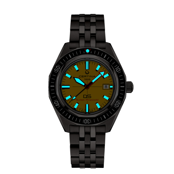 Montre Certina DS Super PH2000M 43mm Automatique Cadran Jaune