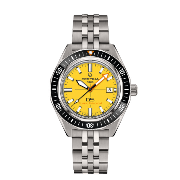 Montre Certina DS Super PH2000M 43mm Automatique Cadran Jaune