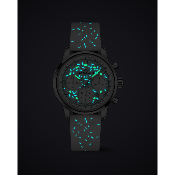 Montre NORQAIN Freedom Chrono 40mm Enjoy Life Sprinkles Bleu Caoutchouc Blanc