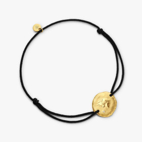 Bracelet Arthus Bertrand Astro Taureau or jaune & diamant 15 mm satinée