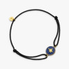Bracelet Arthus Bertrand cordon Étoile or jaune bleu marine 11 mm polie