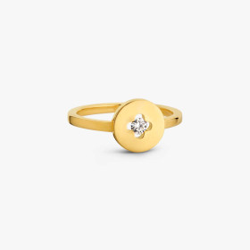 Bague Arthus Bertrand Royale or jaune & diamant polie