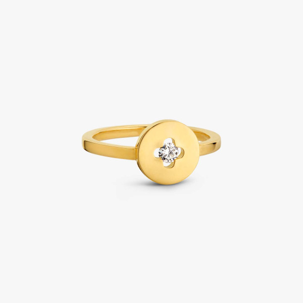 Bague Arthus Bertrand Royale or jaune & diamant polie