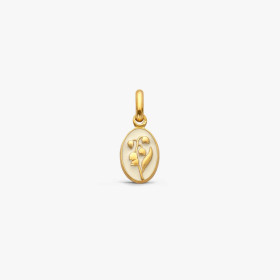 Pendentif Arthus Bertrand muguet or jaune ivoire 10 mm polie