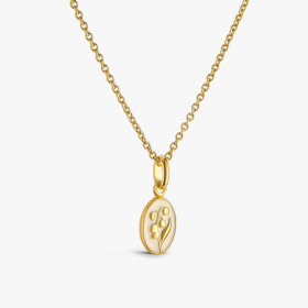 Pendentif Arthus Bertrand muguet or jaune ivoire 10 mm polie